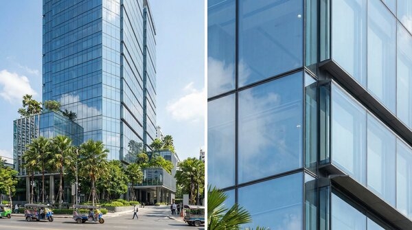 Low emissivity insulated glazing units in high-performance façade